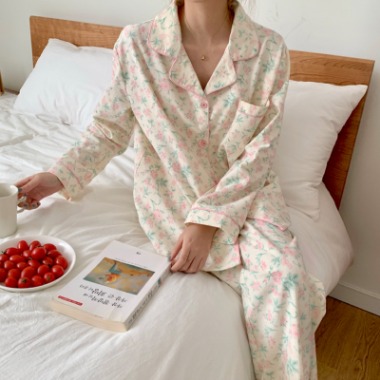 soft flower pajama homewear (2 colors)